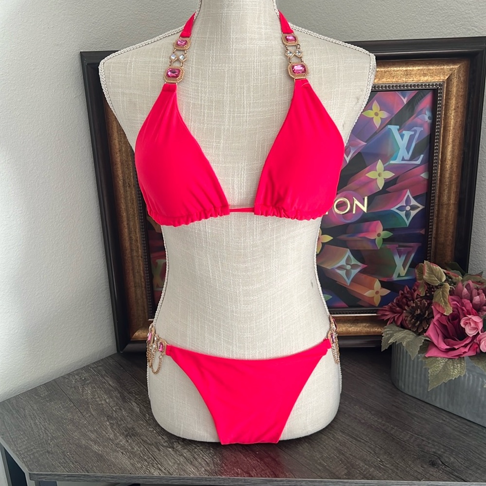 Red orange bikini very lightweight extra large small